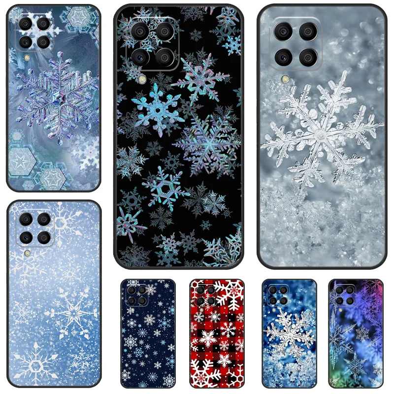 Kar tanesi kış kılıf Samsung Galaxy için M34 M14 M54 M21 M51 M12 M32 M52 M13 M23 M33 M53 M20 M31s M30s kapak