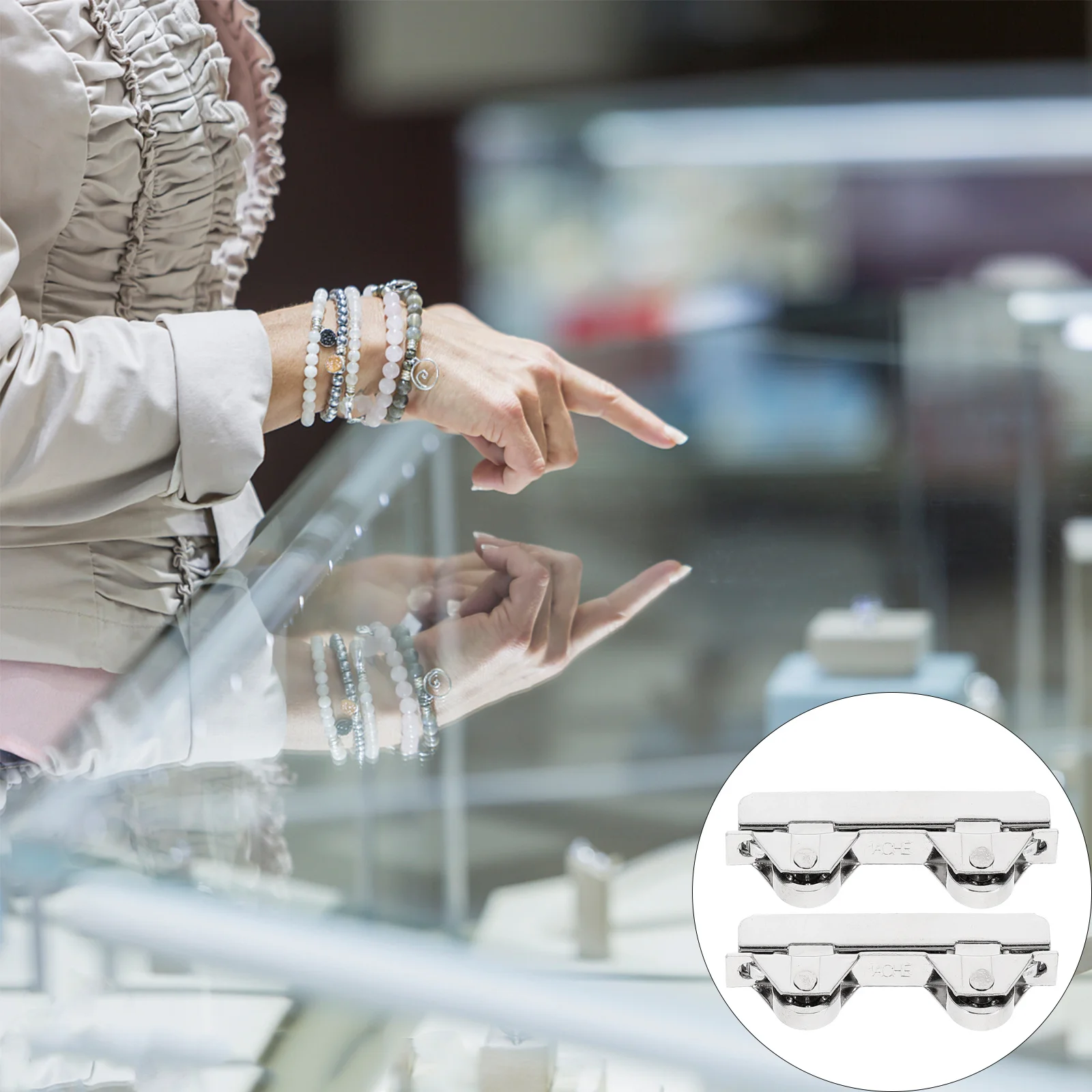 

10Pcs Glass Sliding Door Wheel Wear Resistant Roller for Glass Door Replacement Strong Load Bearing Pulley System