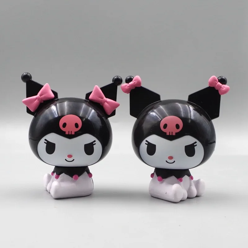 Sanurgente Hello Kitty Kuromi Melody Anime Action Figure, Décoration de chambre de gâteau au beurre, Cadeaux pour enfants, Mignon