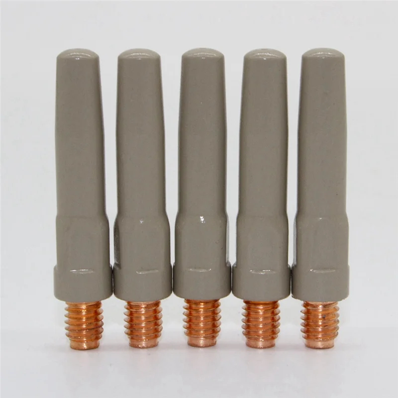 

A78U-10PCS Anti-Welding Slag Welding Wire Feeding Tips Coated Welding Torch Nozzle MIG Welding Tool Consumables