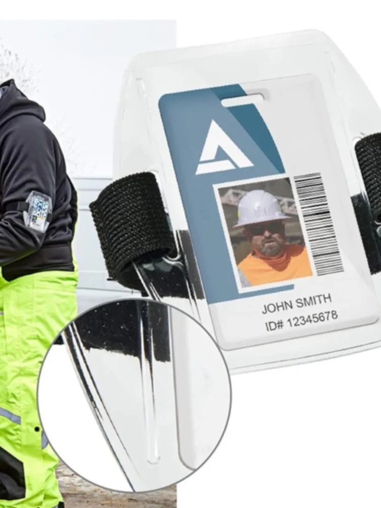 Storage Box With Lanyard Clear Waterproof Badge Case Id Credit Card Cash Holder Transparent Arm Hanging Portable Tool