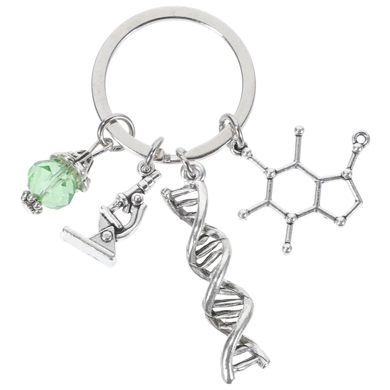 

1pc Microscope Keychain Biology Theme Sturdy Alloy Gifts Students Teachers Backpack Accessories Purse Car Keychain Women