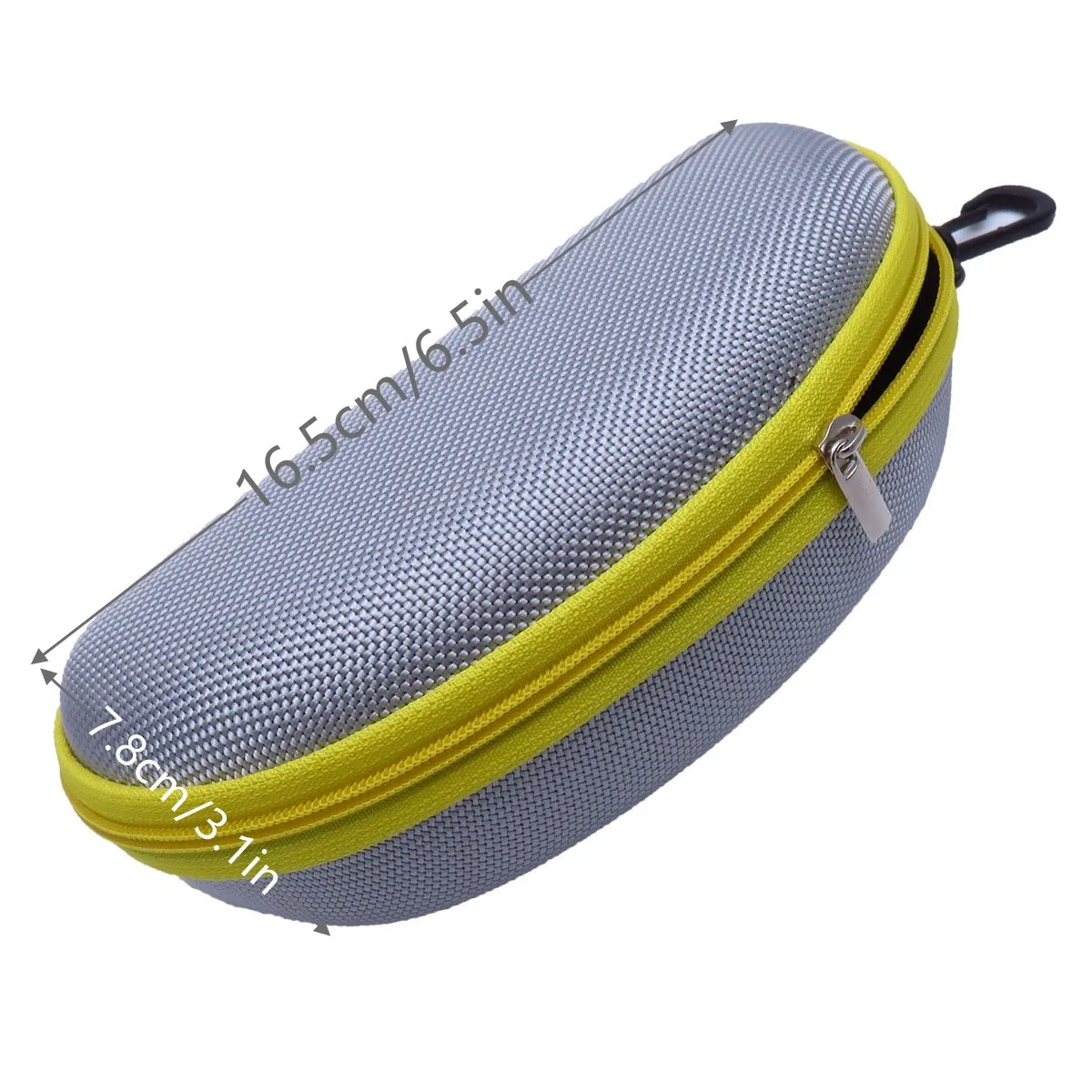 Portable EVA Glasses Case with Carabiner Hook Colorful Sunglasses Hard Cases Zipper Eyeglasses Protector Box Eyewear Accessories