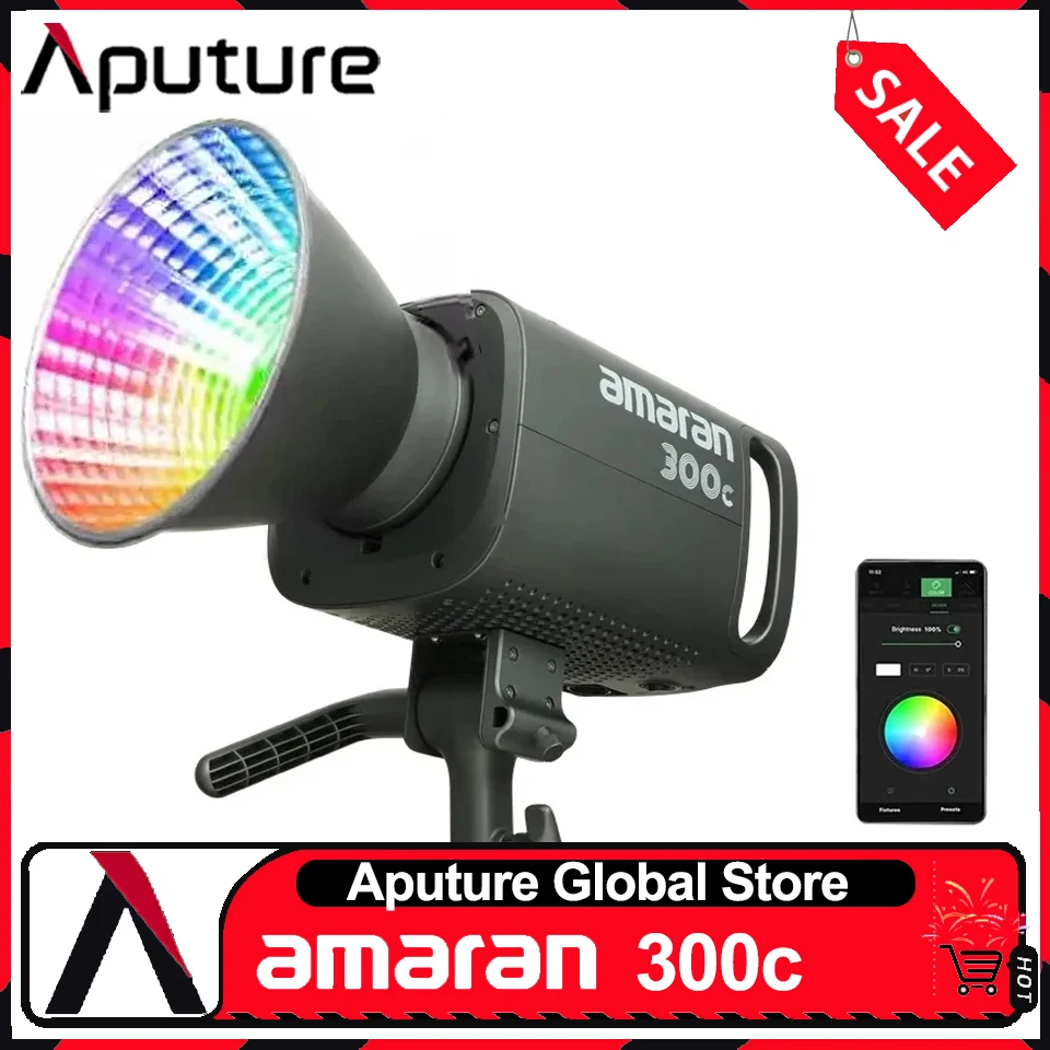 

Aputure Amaran 300c 150c RGB Full-color Video Light 2500-7500K LED COB Bowens Mounts Photography Lighting Sidus Link App Control