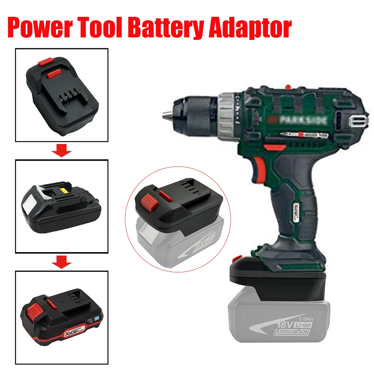 Akku-Adapter-Konverter für Makita BL1860 18V Li-Ionen-Akku zu Lidl Parkside X20V Kabellosen Elektrowerkzeugen Ohne Akku