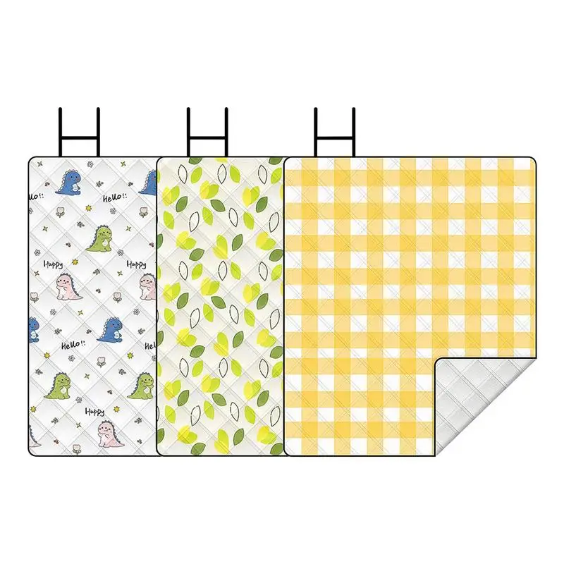 

Outdoor Camping Mat Waterproof Picnic Mat Beach Moisture-proof Portable Aluminum Film bottom and thick cotton filling Mat