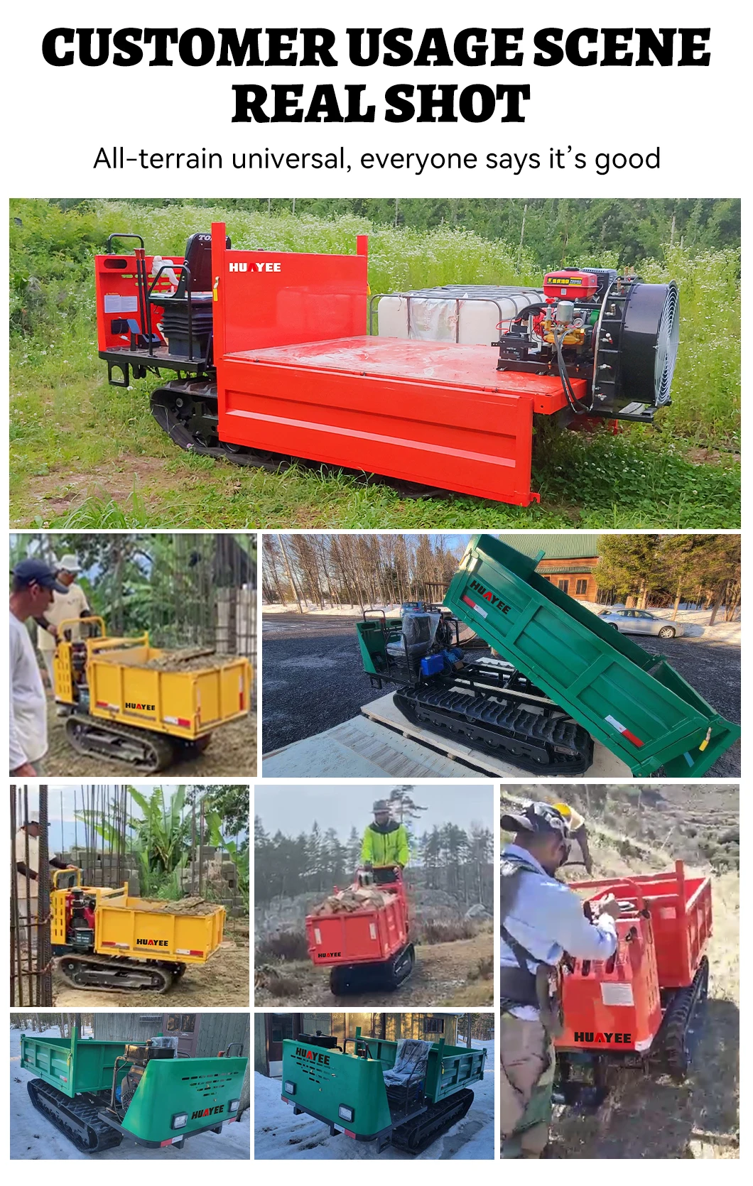 Kostenlose Lieferung. 4-Tonnen-Berg-Raupen-Kleinwagen, Transporter, Mini-Muldenkipper, 3-Tonnen-automatischer Muldenkipper, kann individuell angepasst werden – Detail 17