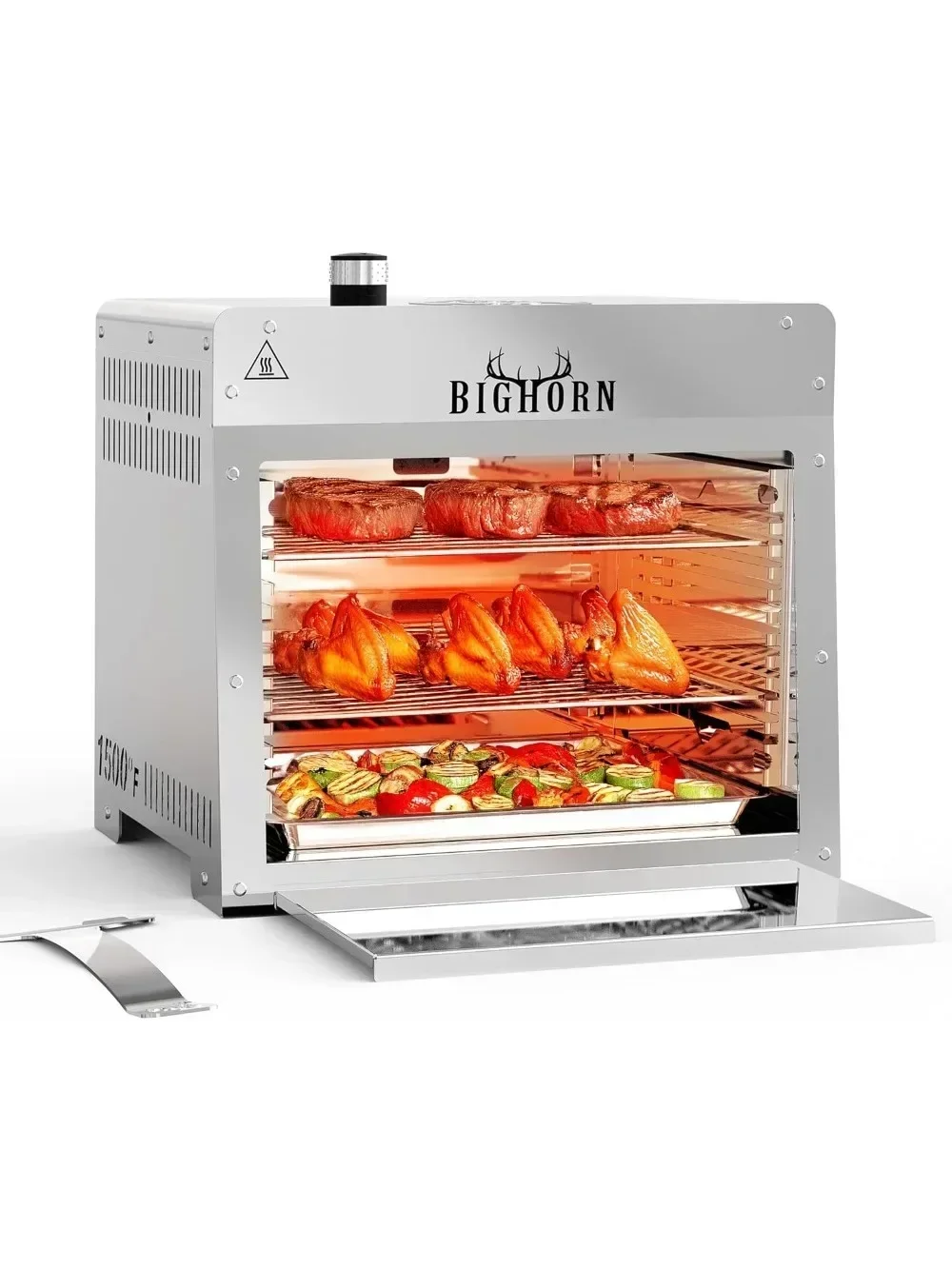 

Portable 1500°F Infrared Propane Grill - Compact Outdoor BBQ for Steaks and Searing