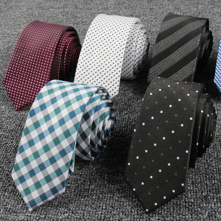 Fashion College Style Men's 5CM Ties Striped Floral Jacquard Weave Neckties Man Student Dinner Party Daily Tie Graduation Gift