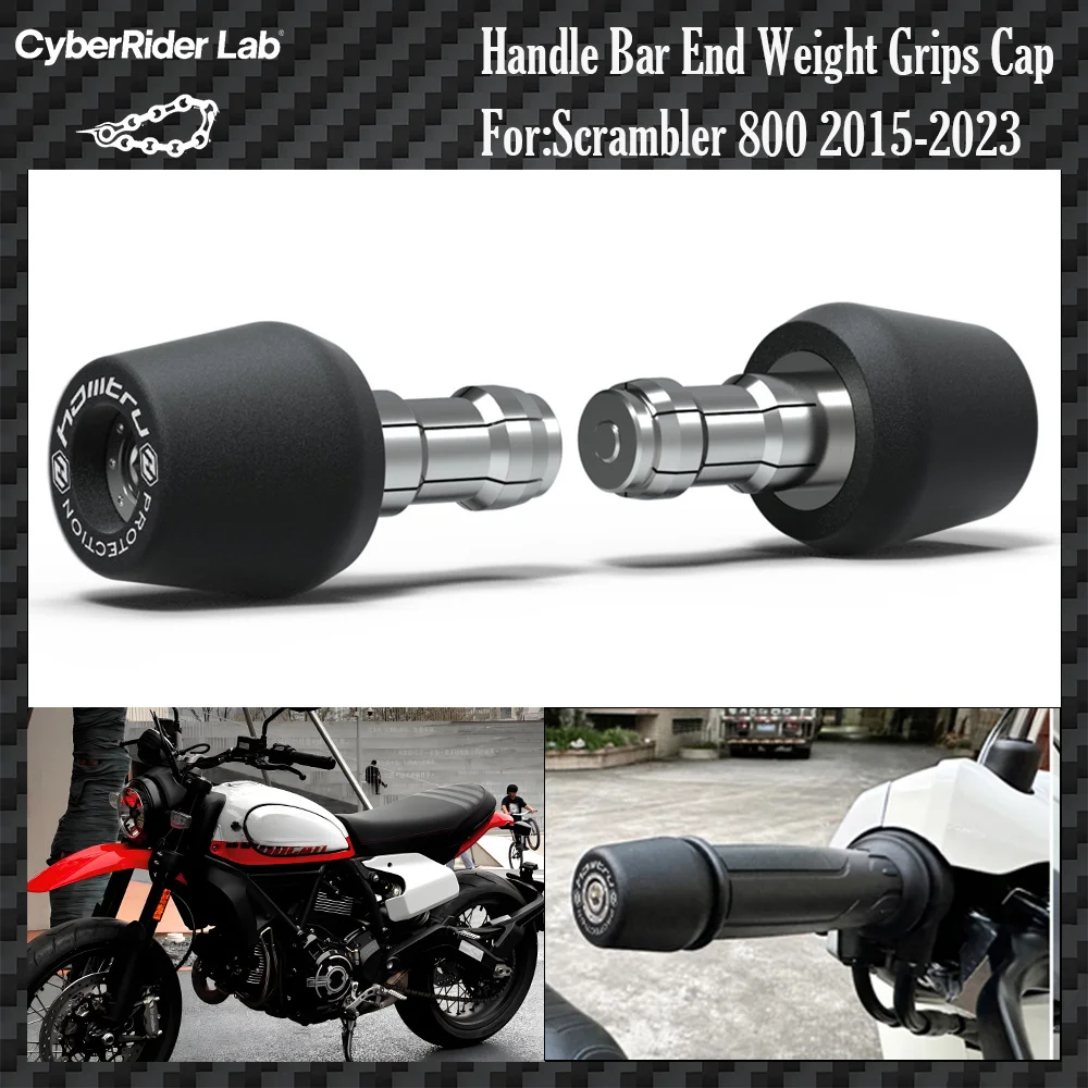 

For Ducati Scrambler 800 2015-2023 CNC Bar End Caps - Italian Hand-Polished Aluminum No Tools Rider Gift Global Fit​