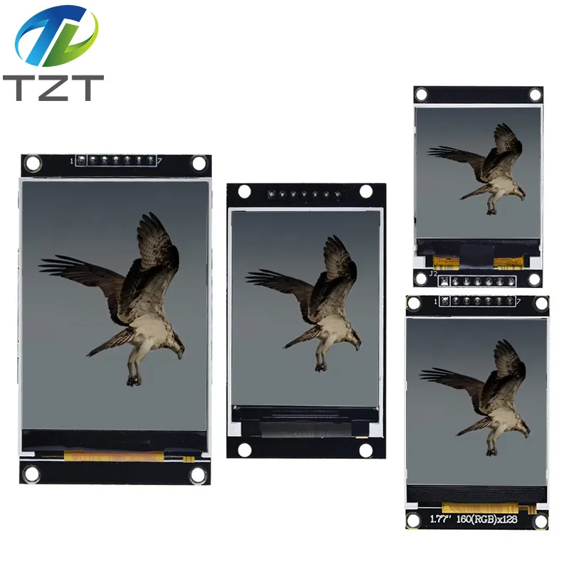 TZT 1/3PCS 1.77/2.0/2.4/2.8 Inch TFT Color Screen LCD Display Module Drive ST7735 ST7789 Interface SPI 128*128 240*320