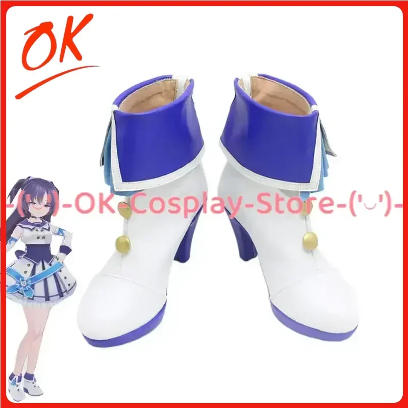 

[Customized] Blue Archive Hayase Yuuka Cosplay Shoes Anime Game Roleplay Costume Prop Halloween Carnival Party PU Leather Boots
