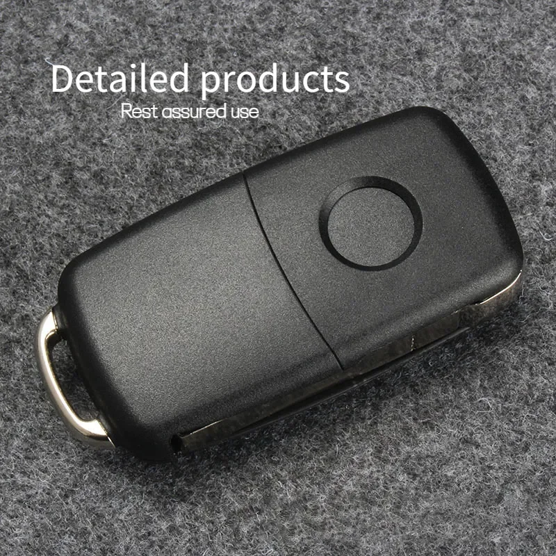 Car Remote Control Flip Keychain Shell With 3 Buttons Suitable For Volkswagen B5 Blade Less Key Box Cover