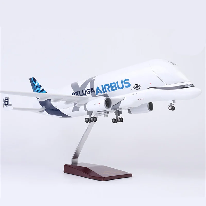 1:72 Airbus Beluga A300-600ST Model Samolotu Transportowego z Odlewu Stopu Metali, Duży, Super Transportowy, Oryginalny Model Samolotu Pasażerskiego Cywilnego z Dźwiękiem, Światłem i Dekoracją (With retail box) — Zdjęcie 2 z 2