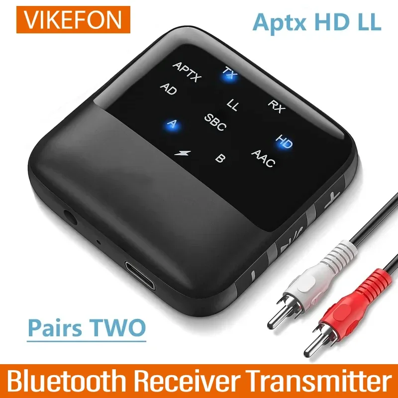 Aptx HD LL Low Latency Bluetooth Receiver Transmitter BT 5.2 RCA 3.5mm Jack AUX Wireless Audio Adapter Handsfree Call For TV PC