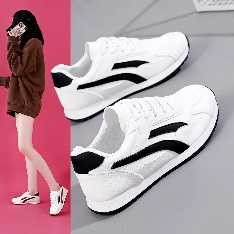 

Plus Size Women White Shoes Female Spring New Style Female Student Casual Sports Versatile Sneakers Women Forrest Gump Shoes