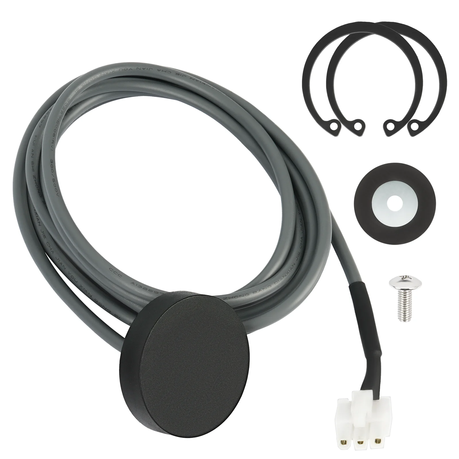 Chicote de sensor de velocidade (36V) com ímã de sensor de velocidade e clipe circular para carrinho de golfe elétrico EZGO 2001-2009 OEM 73327-G01 73328-G01