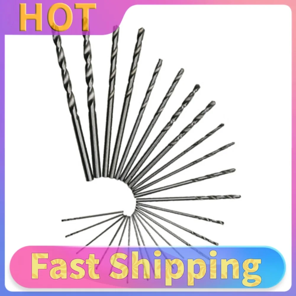 25 Pcs HSS Micro Twist Drill Bit Set Metal Drills 0.5mm~3mm Straight Shank Jewelry Tools for Woodworking Metal Plastic Aluminum