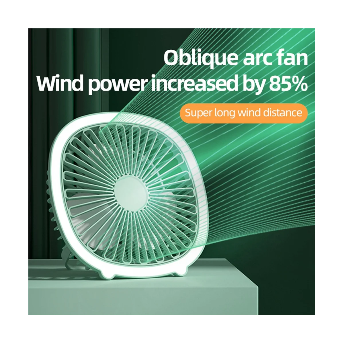 Mini ventilador de escritorio recargable por USB, portátil, para acampar al aire libre, plegable, pequeño, Verano