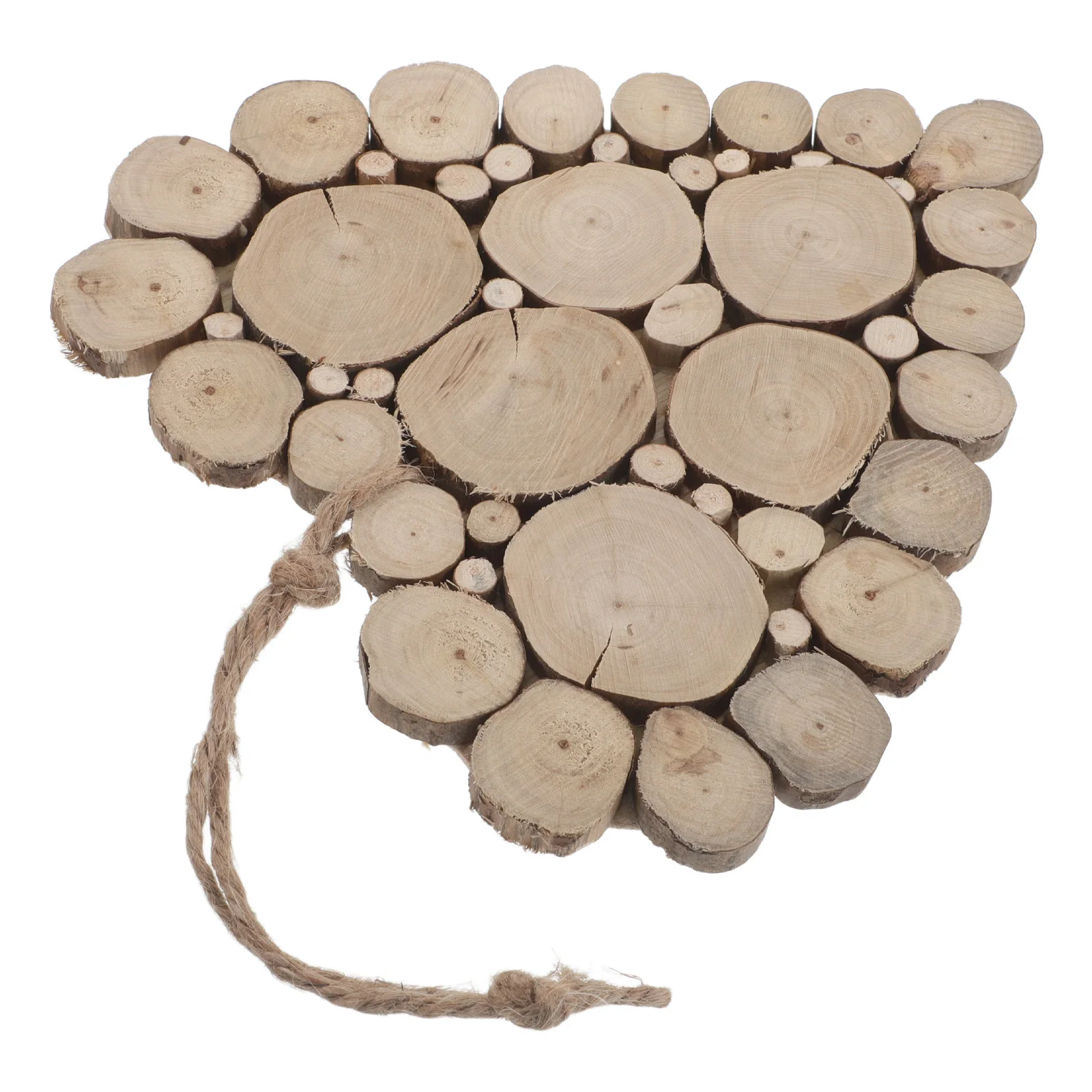 

8" Wooden Heart Wall Hanging Rustic Driftwood Ornament Valentine’S Day Decor Romantic Home Wedding Party Christmas Holiday