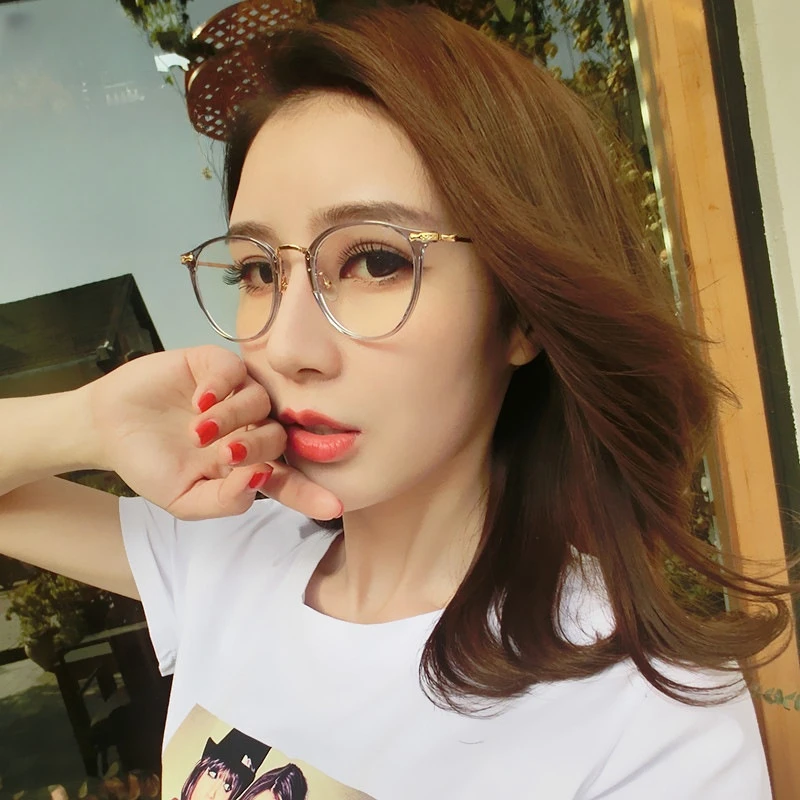 YIMARUILI Fashion High Quality Alloy TR90 Big Glasses Frames Men Retro Round Optical Prescription Women's Eyeglasses Frame 8303