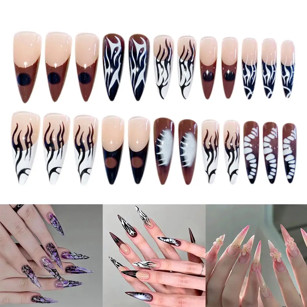 Gradient Patch เล็บปลอมหวาน Rench สเตอริโอหมีโบว์สวมเพชรสเตอริโอเล็บเล็บเล็บปลอมเล็บปลอม K9e1