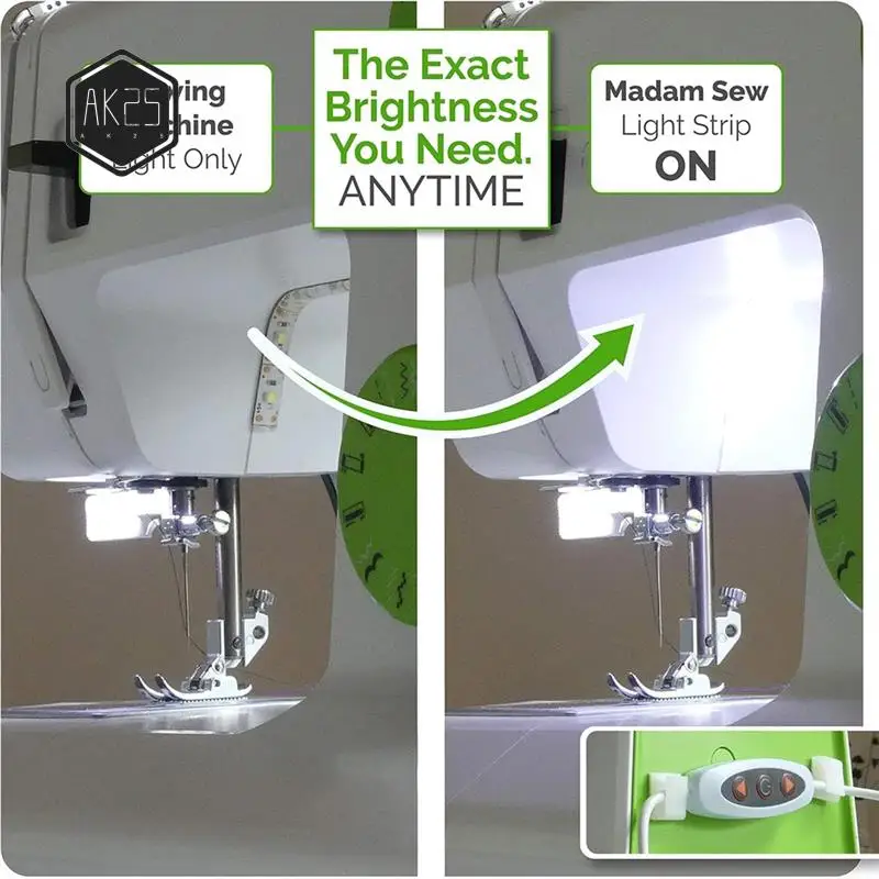 

AK25-Sew Sewing Machine Light Strip,12Inch USB LED Light Strip Dimmable,White Lights For Brother,Janome,Babylock US Plug