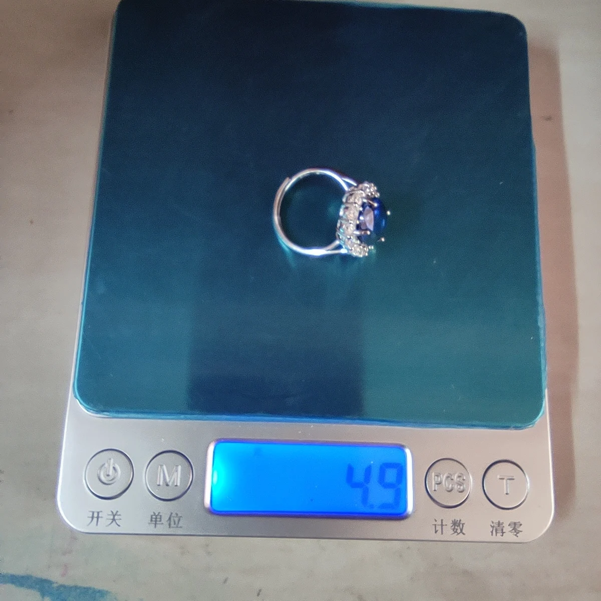 KJJEAXCMY Fine Jewelry 925 Sterling Silver Inlaid Natural Sapphire Gemstone Ring Female Popular Support Detection Trendy