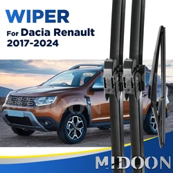 MIDOON Windshield Windscreen Wiper Blades Kit For Dacia Renault Duster MK2 2017 2018 2019 2020 Front Rear Window Wiper Set