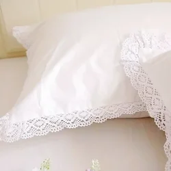 1 Piece Pillow Case European Style Embroidery Lace Pillowcase Ruffle Design Pillowcases Princess Bow Sweet Pillow Cover Towel