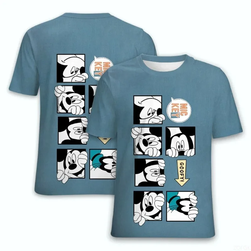 صيف جديد تي شيرت ميكي ماوس كارتون أنيمي 3D مطبوعة ملابس الشارع أزياء الأطفال تي شيرت