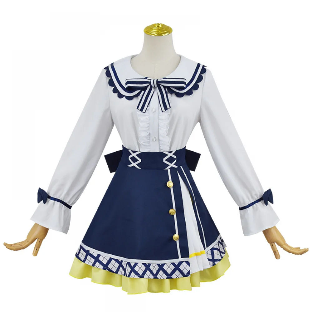 

Anime Izumi Hiyori Cosplay Costume School Jk Uniform Skirt White Blouse Bow Accessory Outfit Halloween Carnival Party Costume