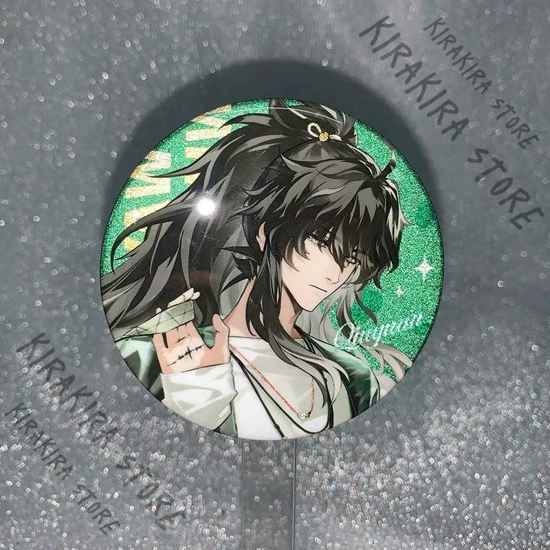 Wuthering Waves QIUYUAN мультяшная эмблема Декор значок Фиби 75 мм двойная вспышка нагрудник подвески украшения GALBRENR Lupa Otaku