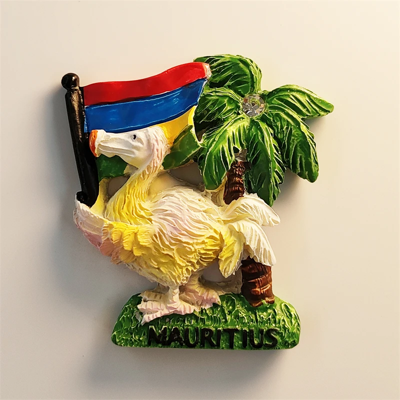 Mauritius Dodo Hand-painted 3D Fridge Magnets Tourism Souvenirs Refrigerator Magnetic Stickers