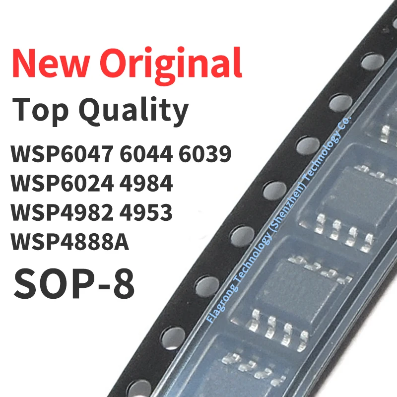 IC Chip Original, WSP6047, WSP6044, WSP6039, WSP6024, WSP4984, WSP4982, WSP4953, WSP4888A, SOP-8, Novo, 10 pcs