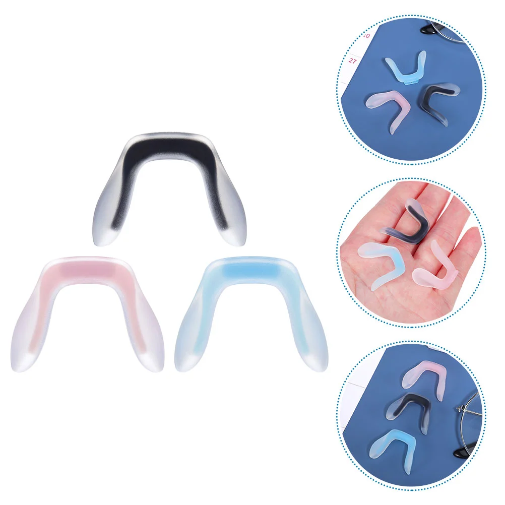 

3 Pcs Glasses Nose Pads Cushion Eye Kid Saddle Bridge Retainer Replacement Eyeglass Frame for Cushions Stick