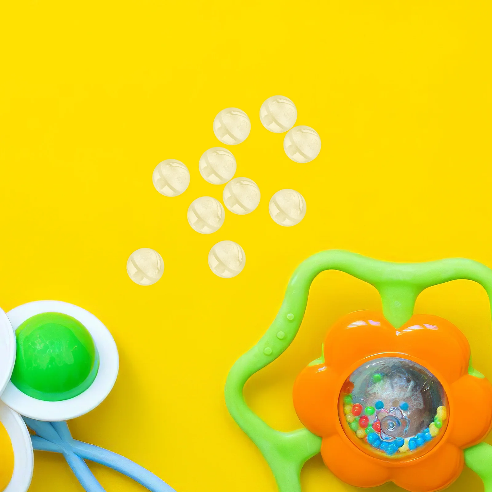 30 Stück Geräusch-Einsätze für Baby-Rasselboxen Stimulierende Geräuschmacher DIY Bastelmaterial Sicherer Kunststoff Sensorisches Spielzeug