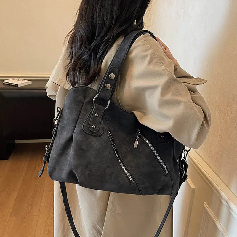 Ladies' Handbag 2026 New Minimalist Casual Women'S Handbag, Single Shoulder Crossbody Bags Matte Large Capacity Tote Bags