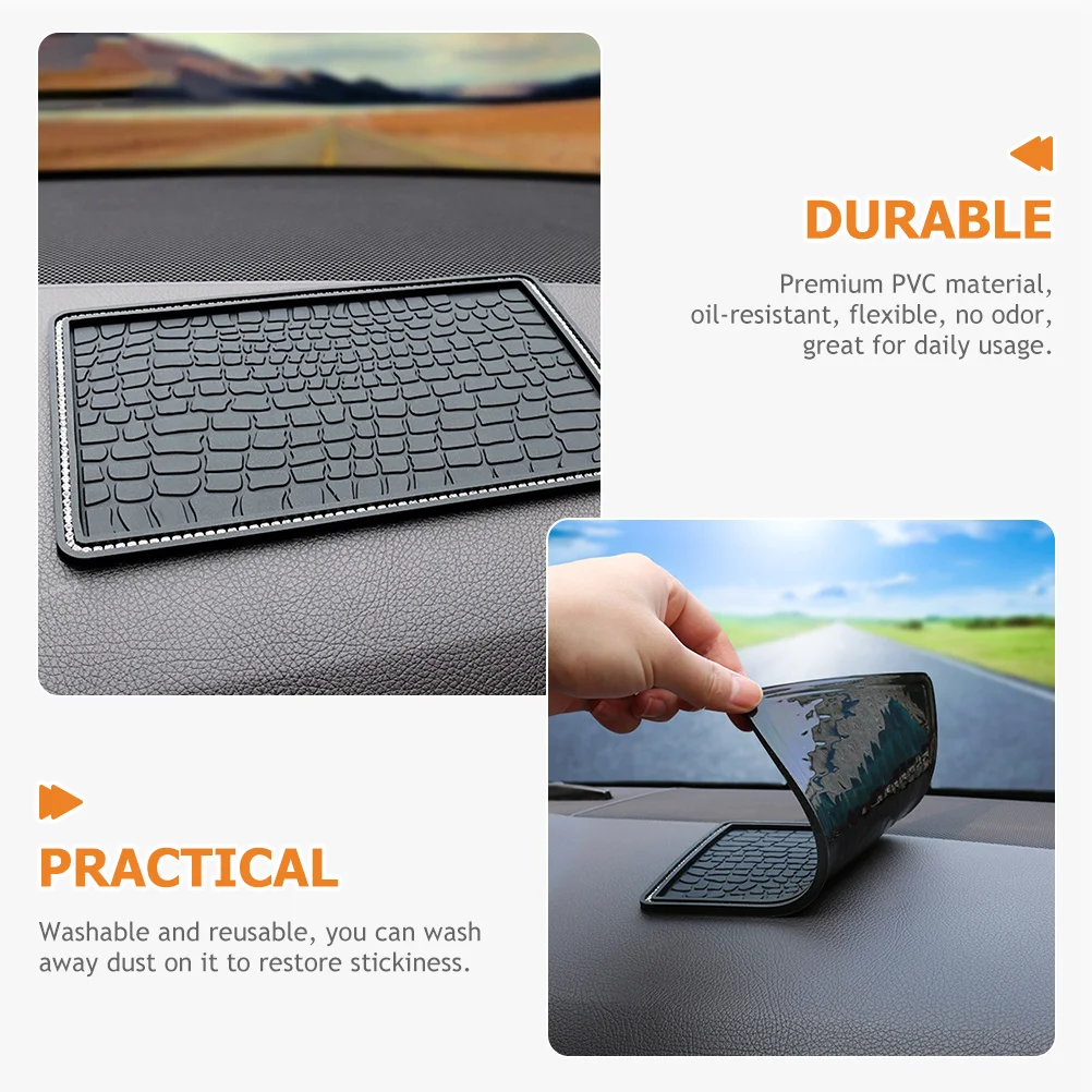 

Premium Pvc Dashboard Non-Slip Mounting Pad Anti-Skid Grip Mat For Car Interior Adornment Heat Resistant Oil Resistant Washable