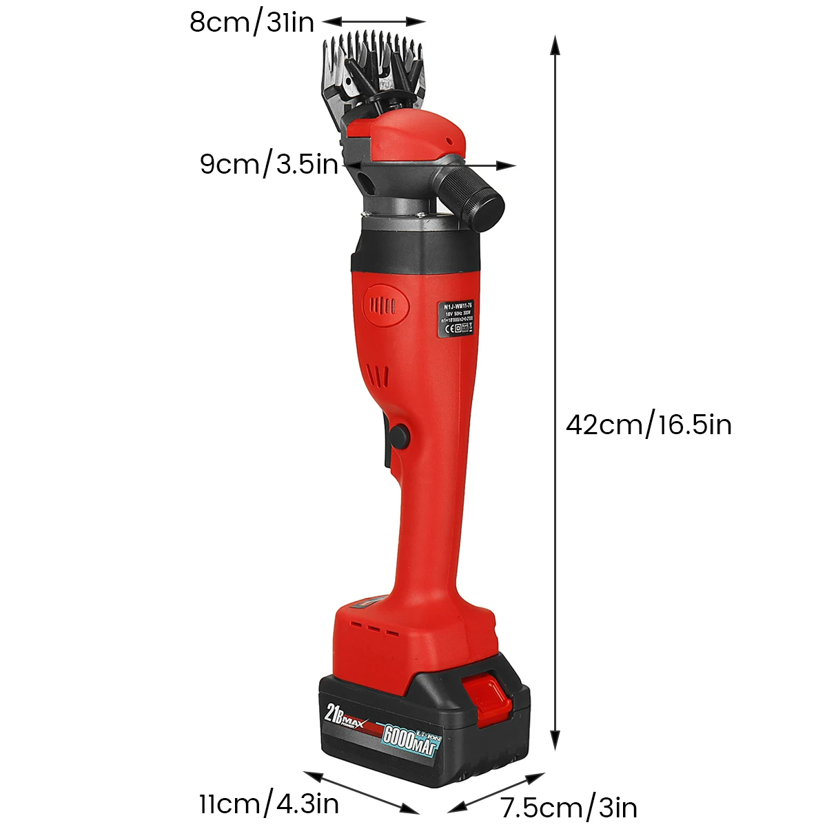 GMO5-76 Rechargeable Battery Sheep Clipper Shearing Machine Sheep Hair Clipper Cordless Sheep Shears With Battery For Sale