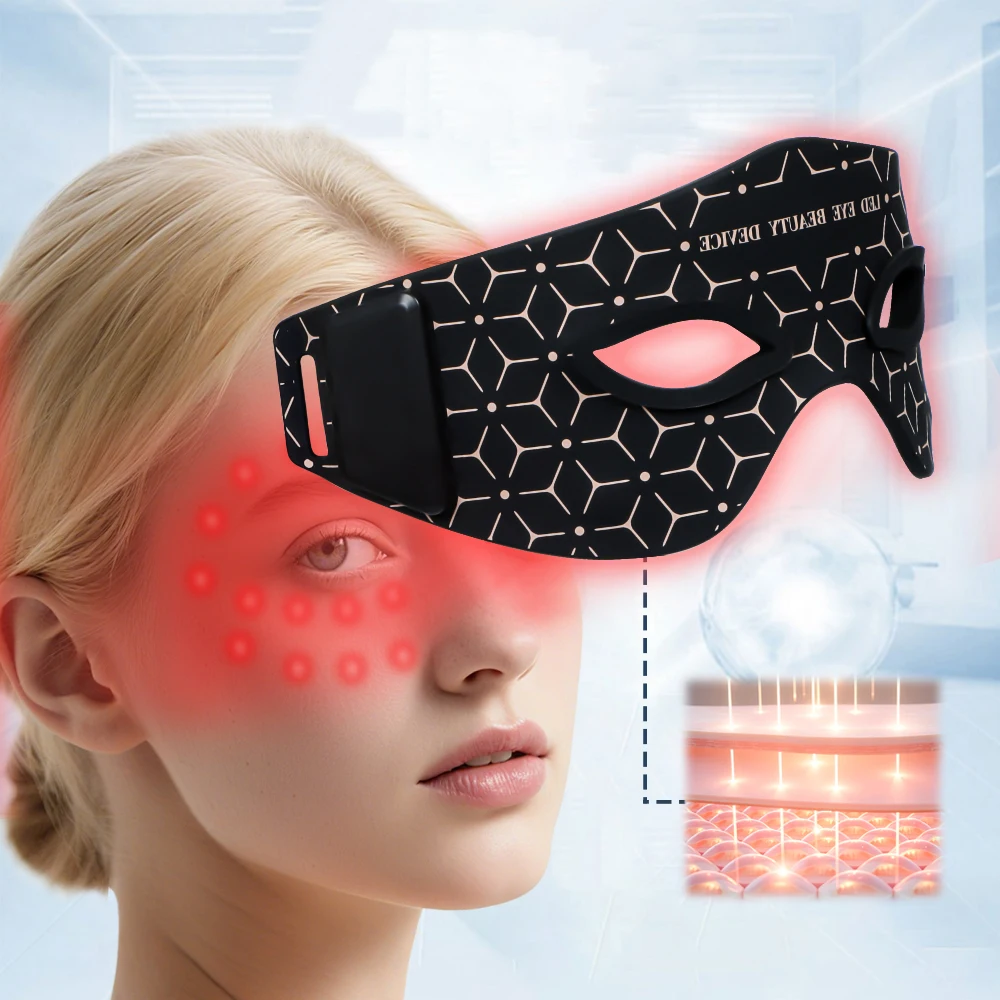 Red Light Eye Mask Beauty Device Relieve Dark Circles Puffiness Promote Collagen Skin Rejuvenation Tool