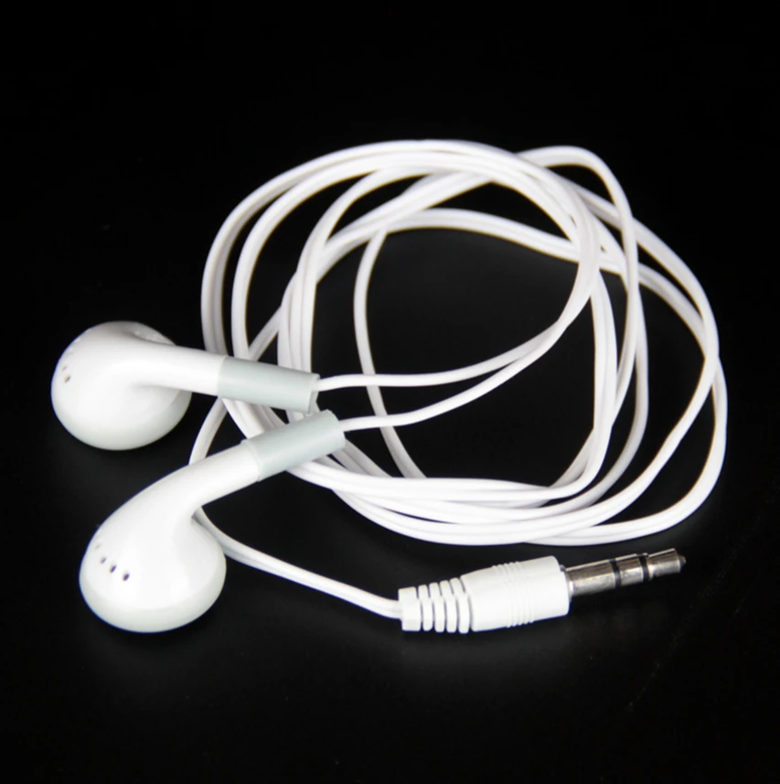 

100pcs 3.5mm Wired Earphone Disposable In Ear Sports Earphones Stereo Earbuds For School Library Company Museum for PC Phone MP3
