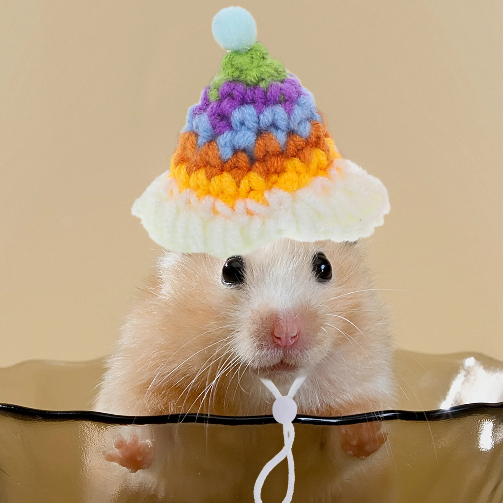 4 قطعة قبعات الحيوانات الأليفة الصغيرة لطيف قبعات الحيوانات الصغيرة للهامستر غينيا الخنازير السناجب الببغاوات هالوين أعياد الميلاد ديكور #2