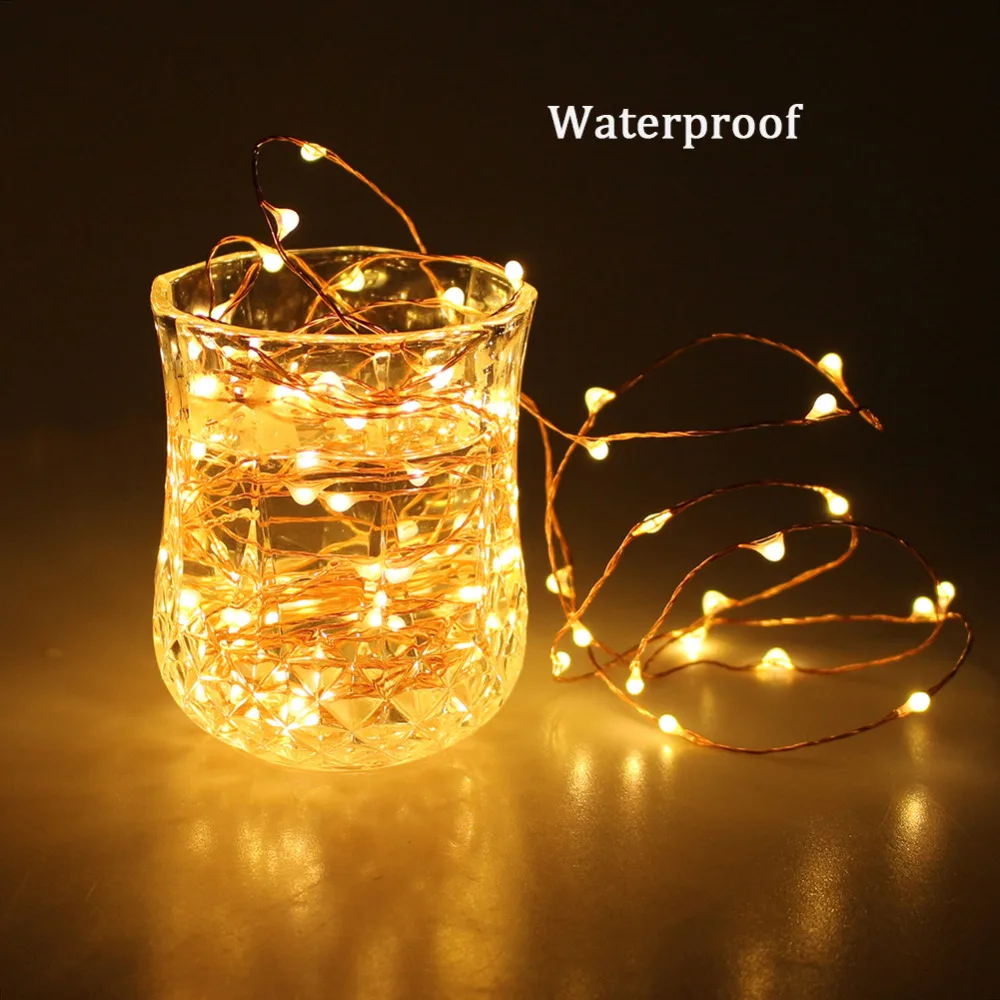 Imagem -06 - Copper Wire Starry Rope Led String Light Impermeável Flexible Fairy Lamps Decoração de Festa Decoração do Feriado 12v 10m 20m 30m 50m