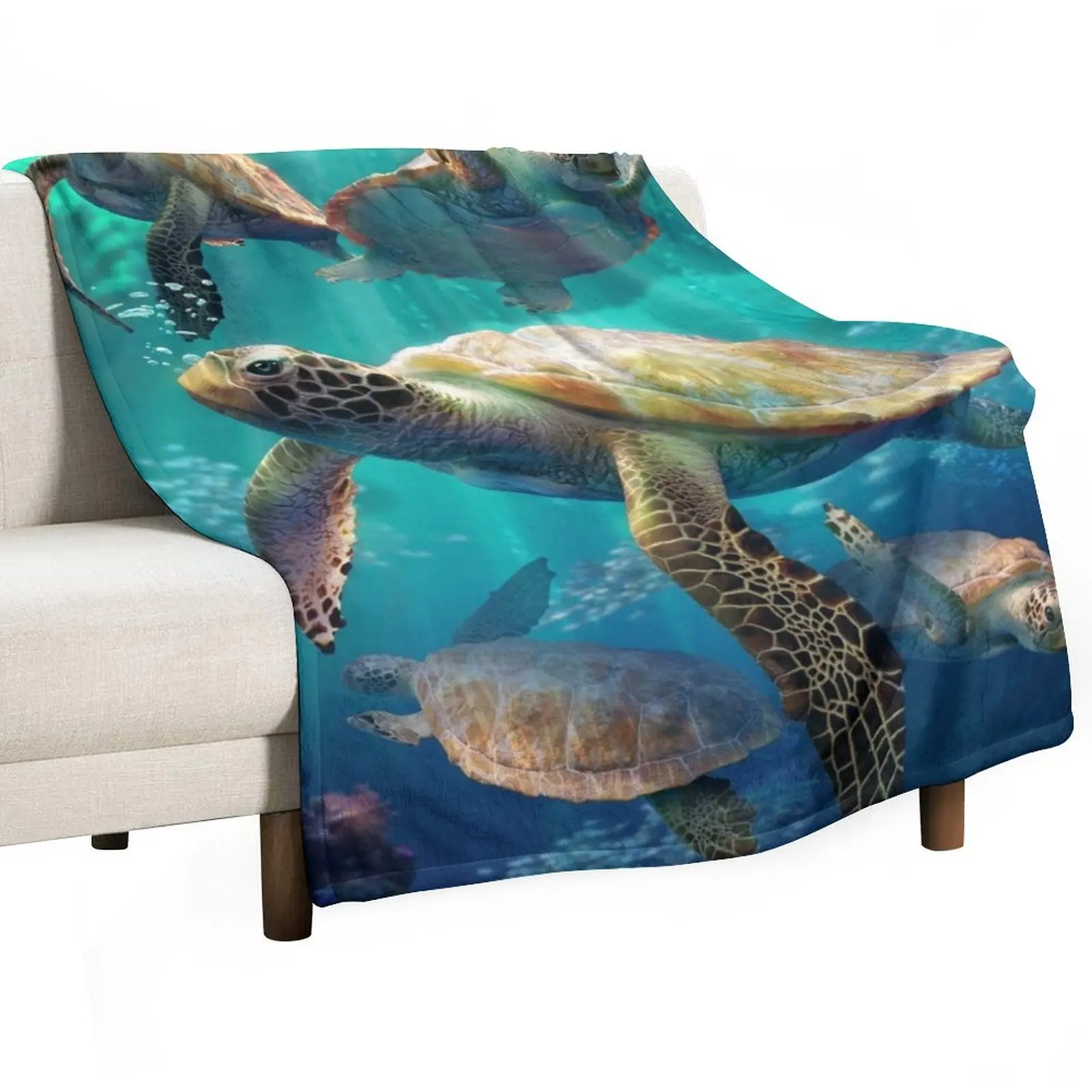 Sea Turtles Throw Blanket Bed linens For Baby christmas decoration Blankets