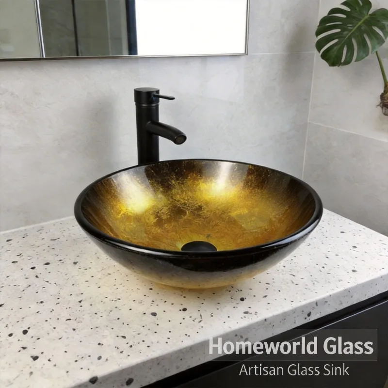 Factory Supply Bathroom Wash Wash Glass Platform Personalized Art Art Design