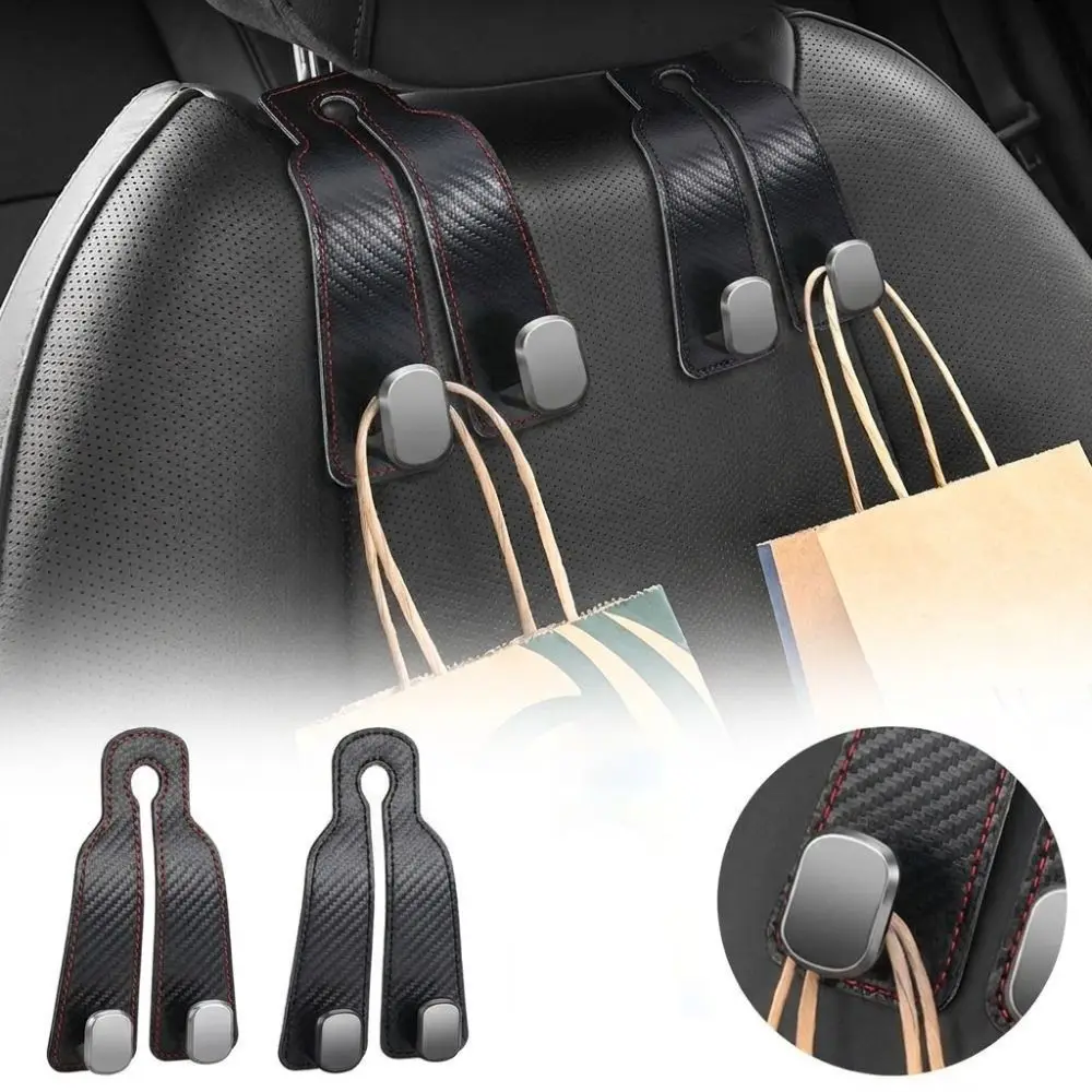 2 in 1 Car Headrest Hook Hidden Large Load-Bearing Car Organizer Clips Universal Car Seat Back Hanger Car Interior Accessories