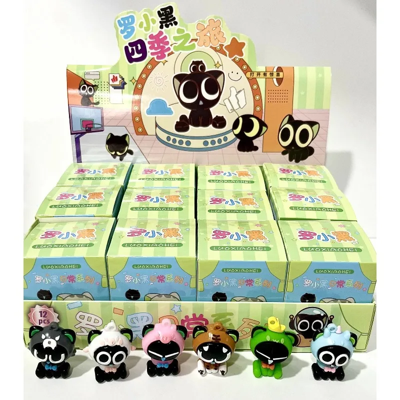 

Кукла Kawaiiro Little Black Surprise слепая коробка, украшение для рабочего стола, слепая коробка Hole Fun, забавная игрушка, рождественские подарки, игрушка в слепой коробке