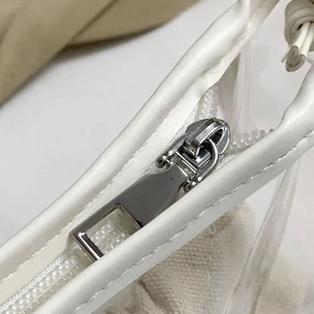 Fashion 2 in 1 Clear Crossbody Bag Waterproof Portable shoulder bag Casual PVC Women's Bag travel