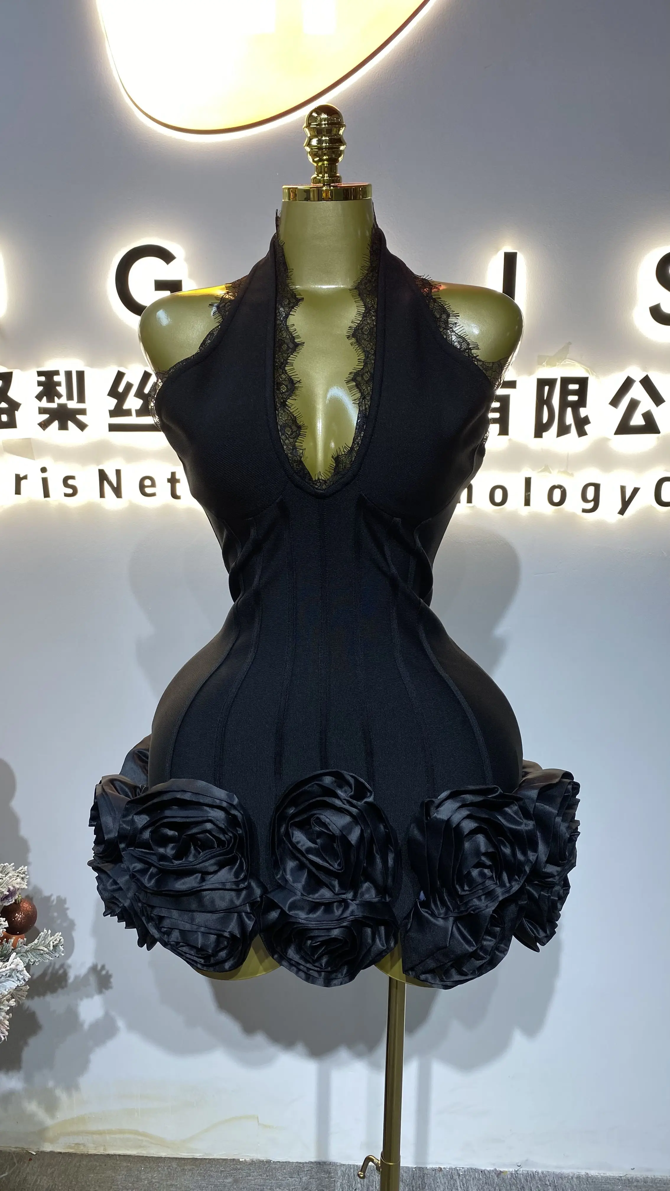 

Женское бутиковое высококачественное сексуальное платье с открытой спиной на талии и модными повязками, элегантное праздничное платье-GZXX444